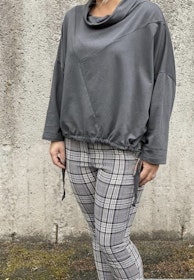 KARTIN Sweatshirt med halvpolo, grå