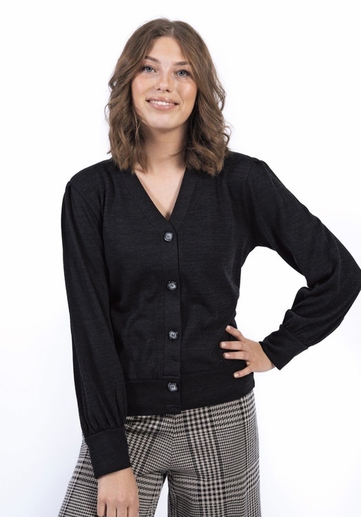 capri collection  GEMINI CARDIGAN SVART