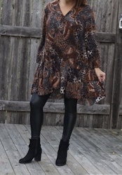 Mönstrad brun tunika/klänning