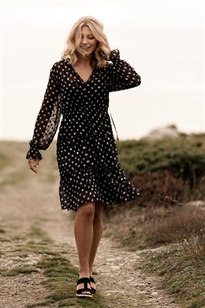 capri collection   JENNA DRESS BLACK/SAND