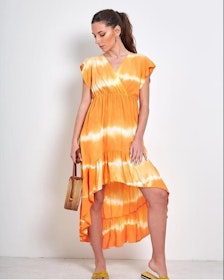 Batik klänning Orange