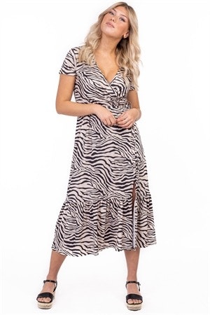 capri collection  SHEA DRESS SAND/BLACK