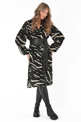 BONNIE DRESS BLACK/GREY/CREME