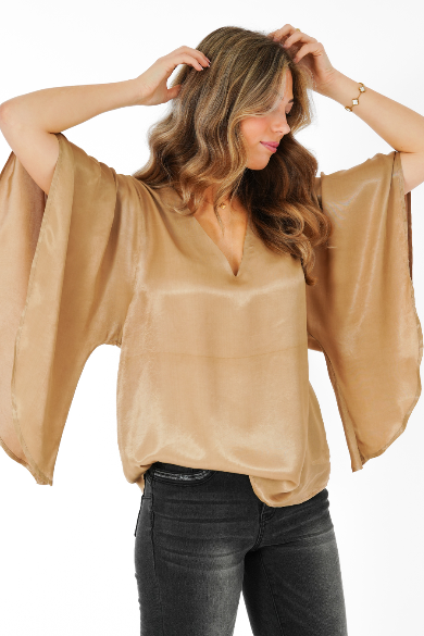 BRIE BLOUSE AMBER GOLD
