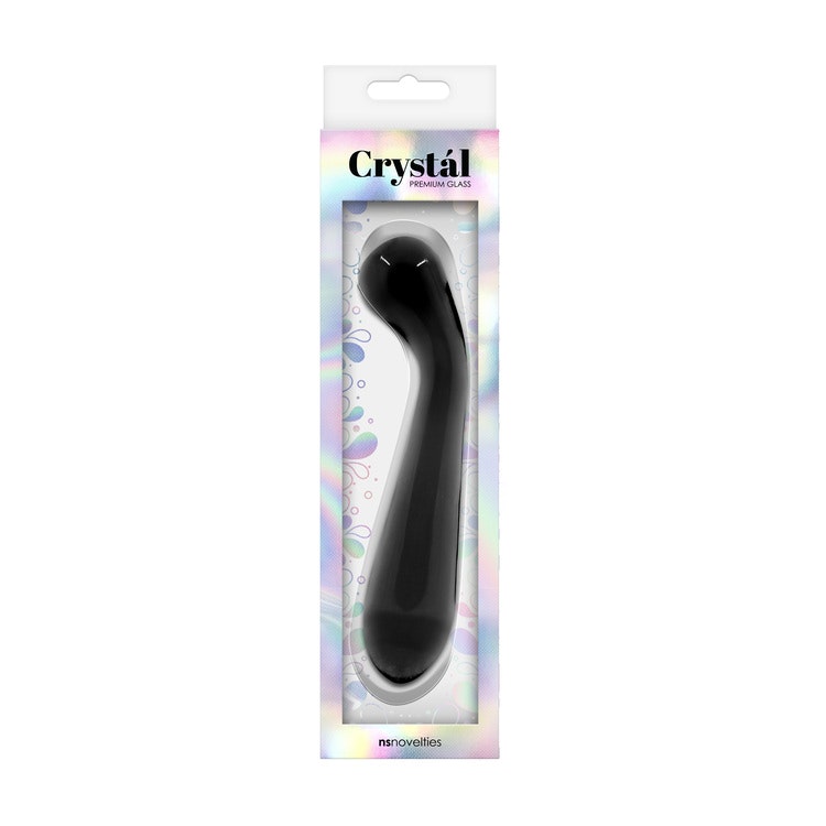 Crystal glass g-spot wand, charcoal