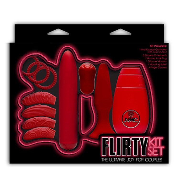 Flirty kit, set med flera leksaker