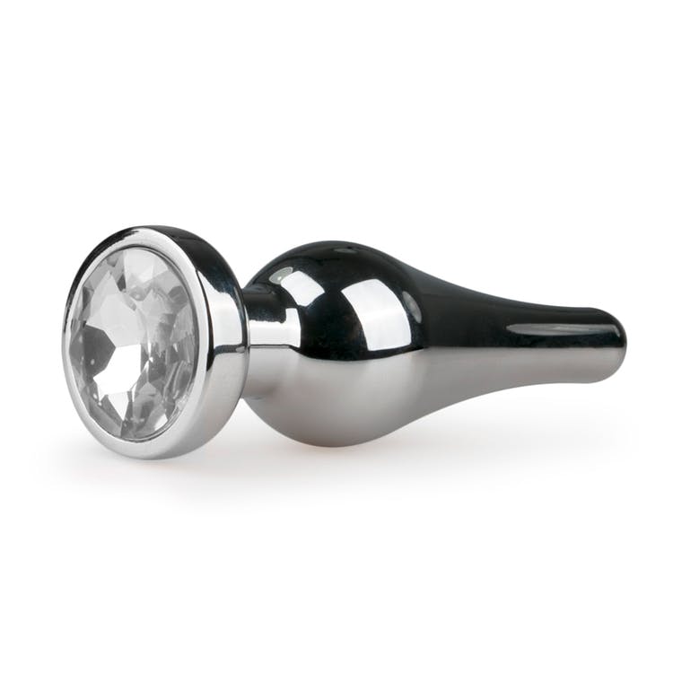Easy Toys, Metal Butt Plug No. 4 - Silver/Clear