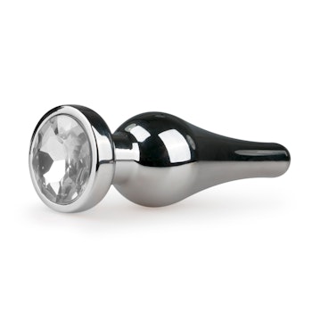 Easy Toys, Metal Butt Plug No. 4 - Silver/Clear