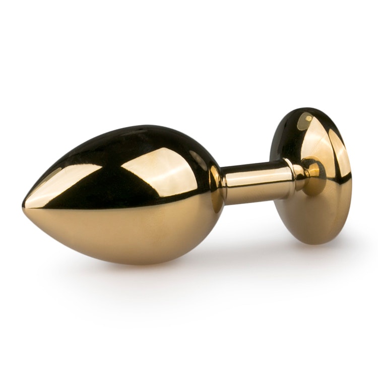 Easy Toys, Metal butt plug No. 2 - Gold/Clear