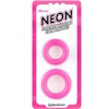 Neon silicone ring set, rosa