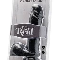 Dildo 7 inch with Balls, Black