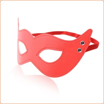 Masquerade Costume Mask, röd, svart, rosa
