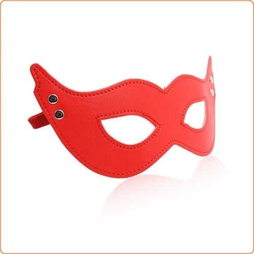 Masquerade Costume Mask, röd, svart, rosa