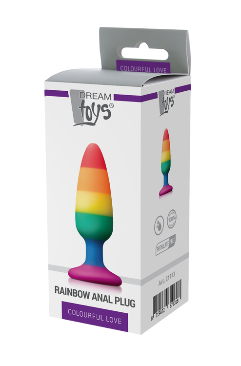 Colourful Love - Rainbow plug, medium