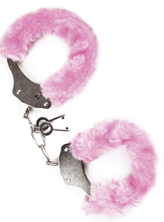 Mai No.38, metal furry handcuffs, rosa