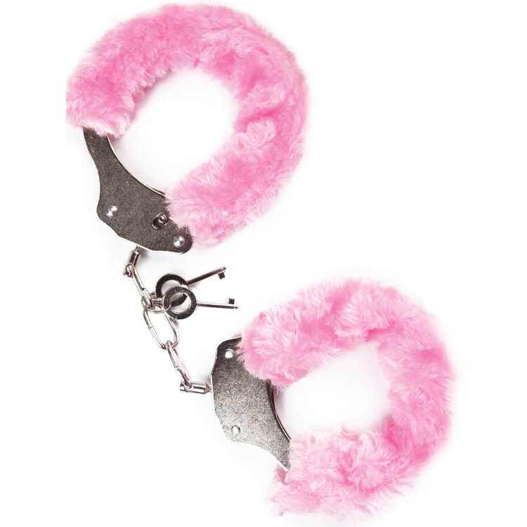 Mai No.38, metal furry handcuffs, rosa
