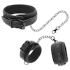 FETISH SUBMISSIVE COLLAR AND WRIST CUFFS
