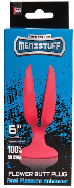 Menzstuff, Flower butt plug, röd, 6 inch