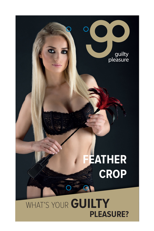 Guilty Pleasure, feather crop, svart/röd