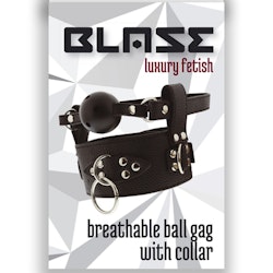 Blaze - Breathable ball gag with collar