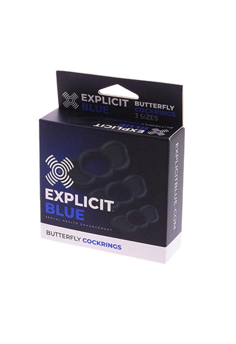 EXPLICIT BLUE BUTTERFLY COCKRINGSET