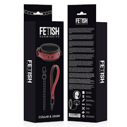 Fetish submissive - Dark room collar with leash