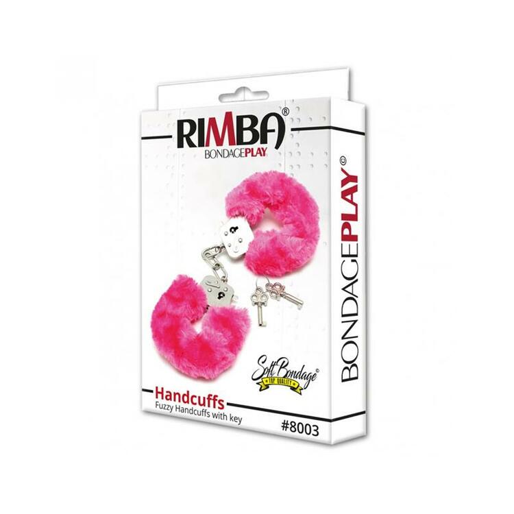 Rimba - Bondage play police cuffs with soft pink fur