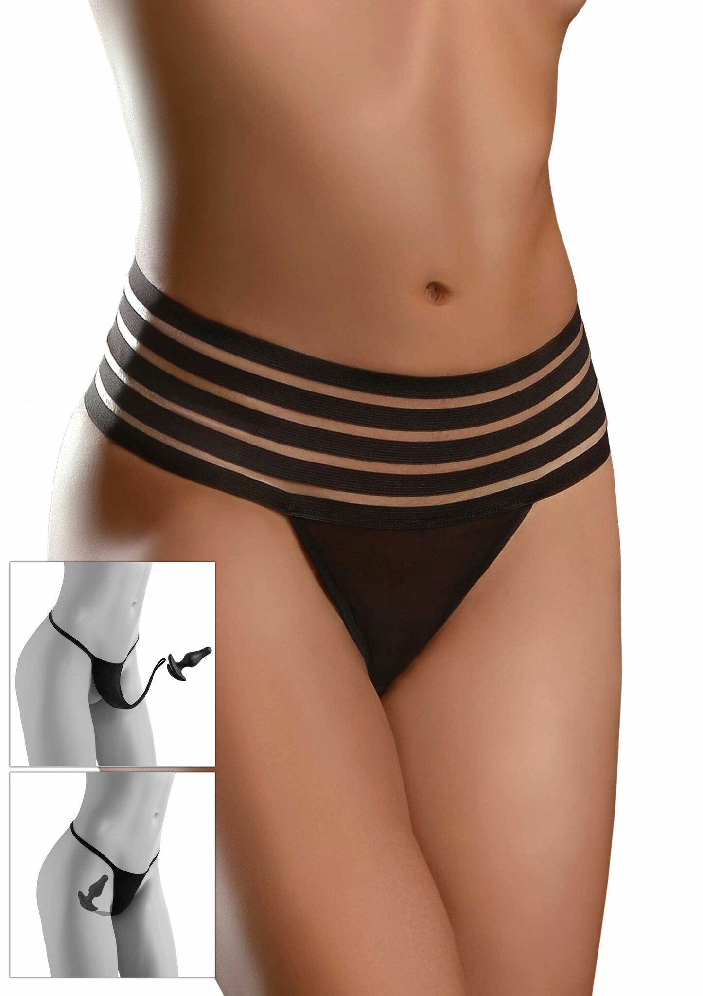 Hookup panties - Crotchless Love Garter, One size