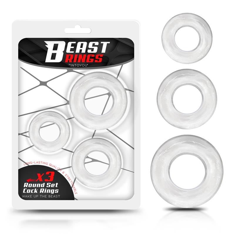 Beast Rings - set of 3 flexible cock rings