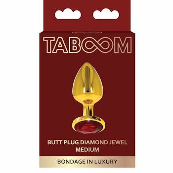 Butt Plug With Diamond Jewel, Medium