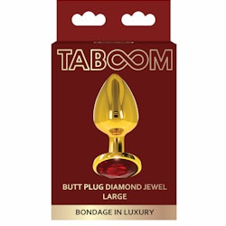 Butt Plug With Diamond Jewel, Large