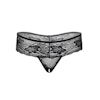 Jane, crotchless thong panty, svart