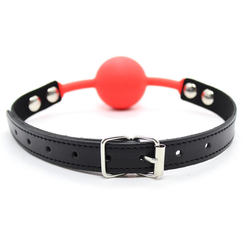 Fetish addict - Silicone Ball Gag 4 cm, Black & red