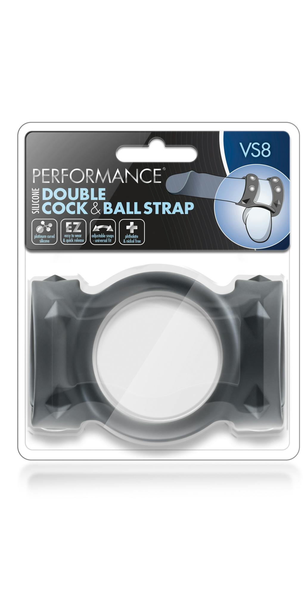 Performance - VS8 Double cock & ball strap, Black