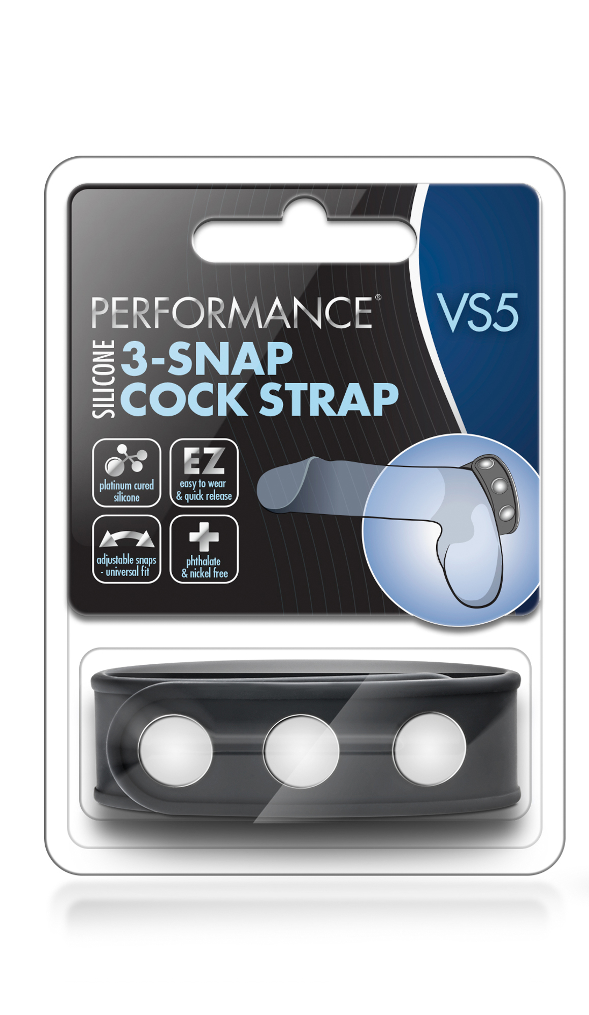 Performance - VS5 Snap cock strap, Black