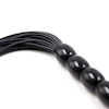 Fetish addict - Silicone flogger with 6 beads handle, Black