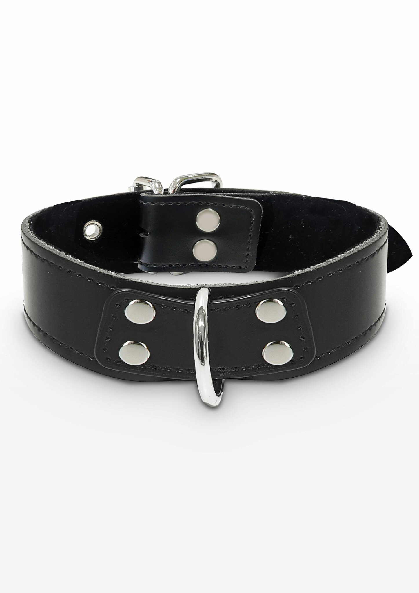 TABOOM - Elegant D-Ring Collar, Black