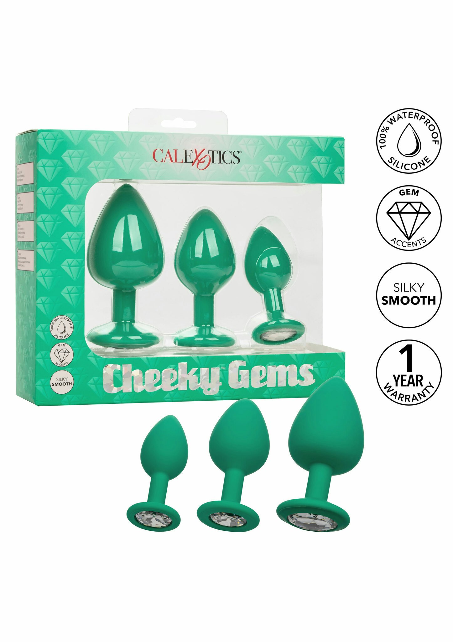 Cheeky Gems 3 Pcs, Green