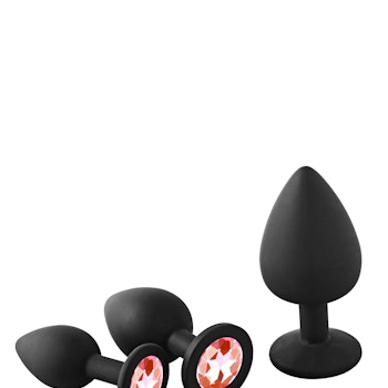 Fantasstic - Anal training kit with stone, Red