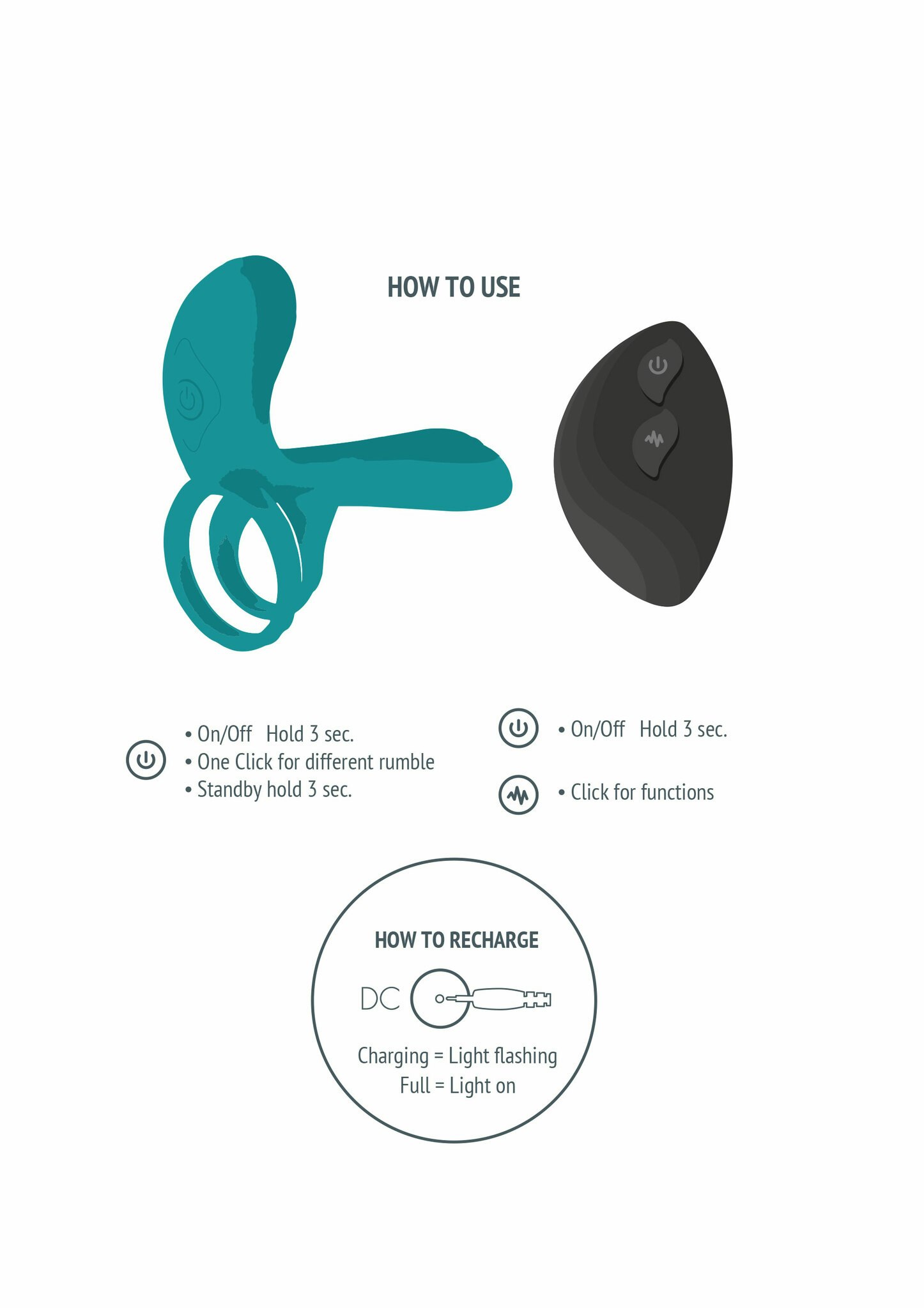 Couples Stimulator Ring with remote