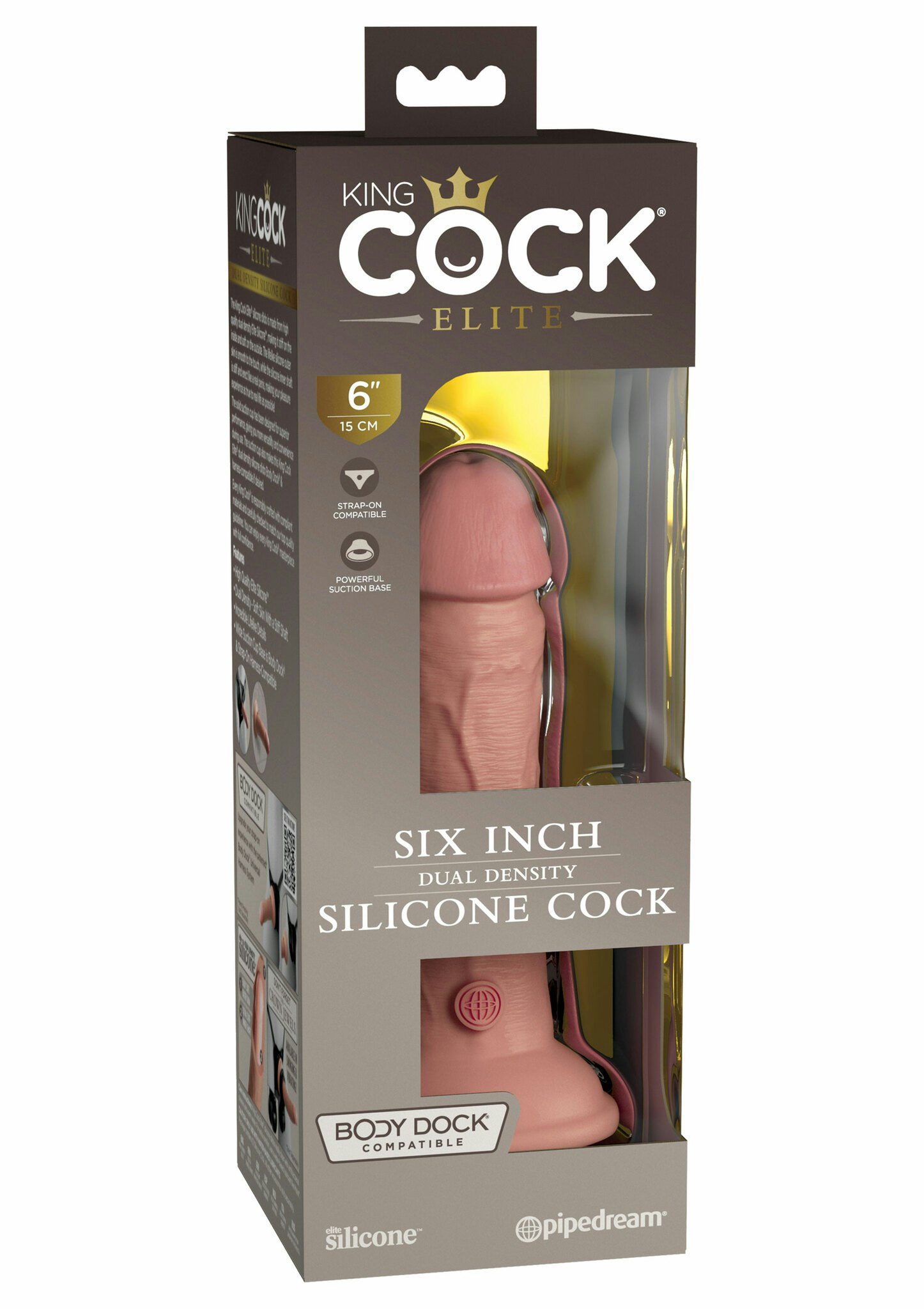 King Cock - Dual Density Silicone Cock 6 inch