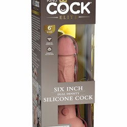 King Cock - Dual Density Silicone Cock 6 inch