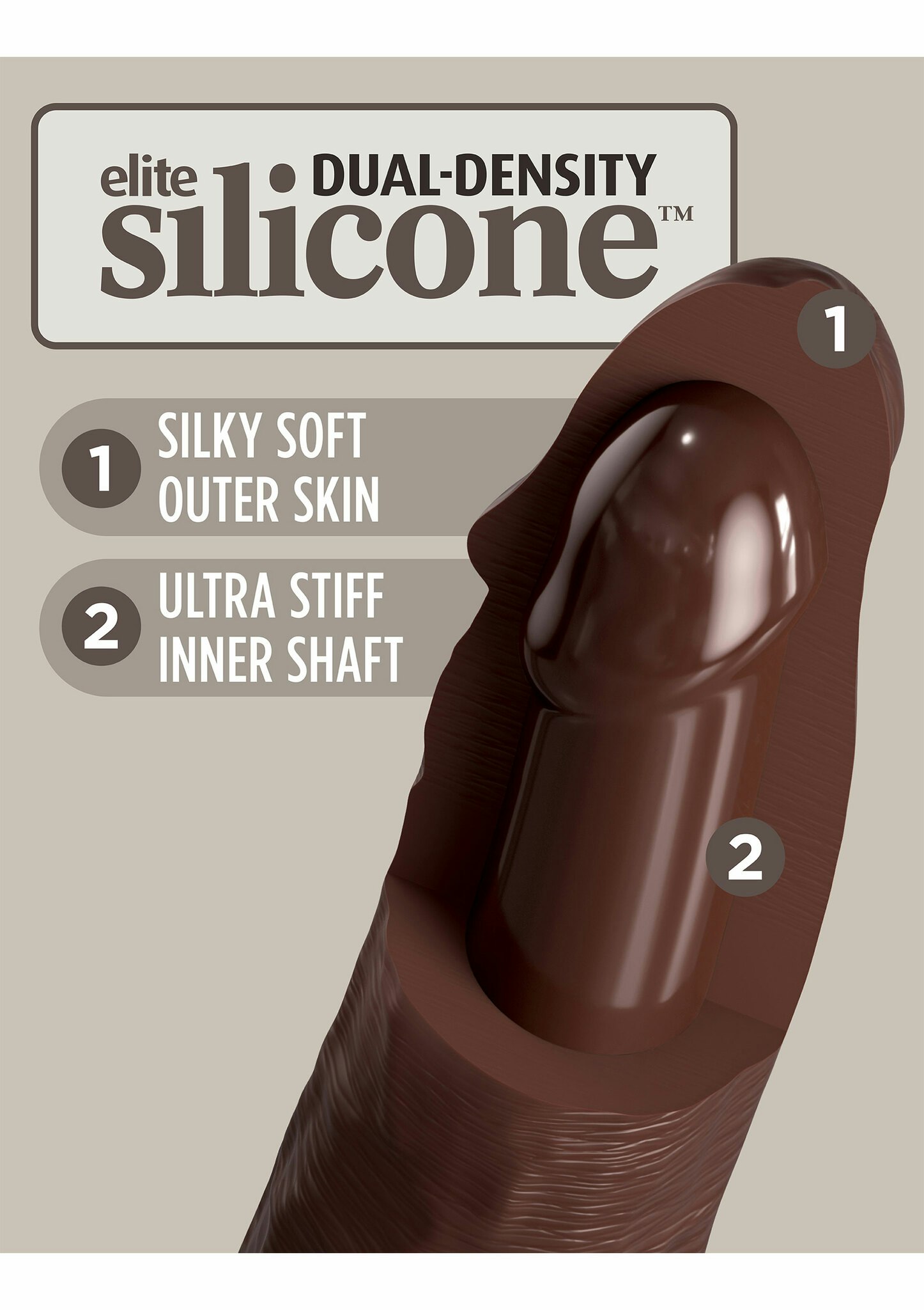 King Cock - Dual Density Silicone Cock 8 inch