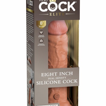 King Cock - Dual Density Silicone Cock 8 inch