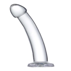 Glazed - Crystal, Curved dildo, 18 cm