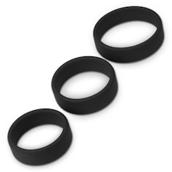 Pack of 3 - Penis ring Power Plus, Black