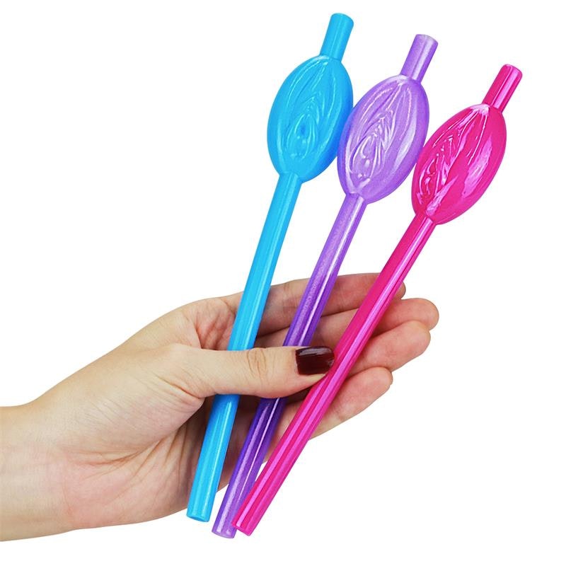 Pussy straws, Tre olika färger, 9-pack