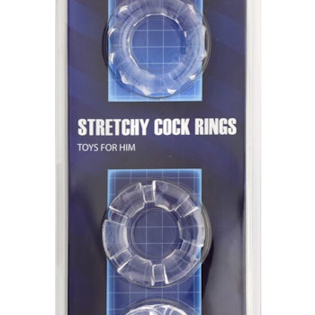 Menzstuff - Stretchy cock rings, Clear