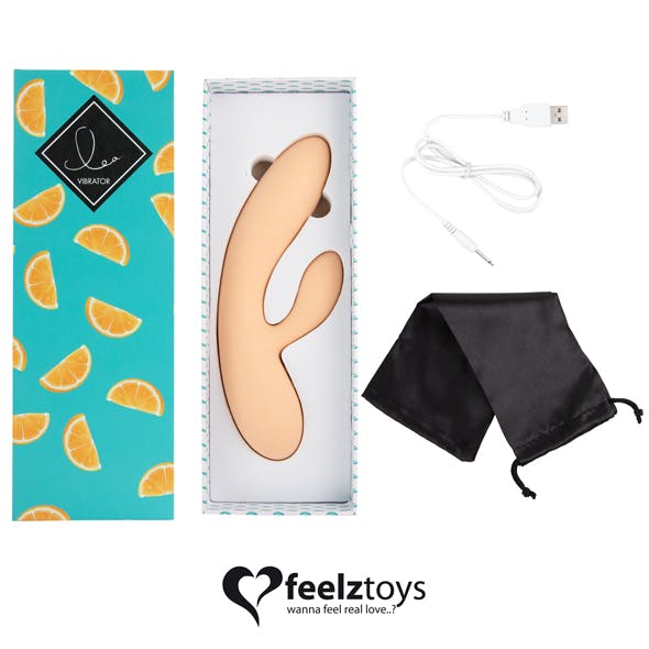 Feelztoys - Lea, Rabbit vibrator, Citrus