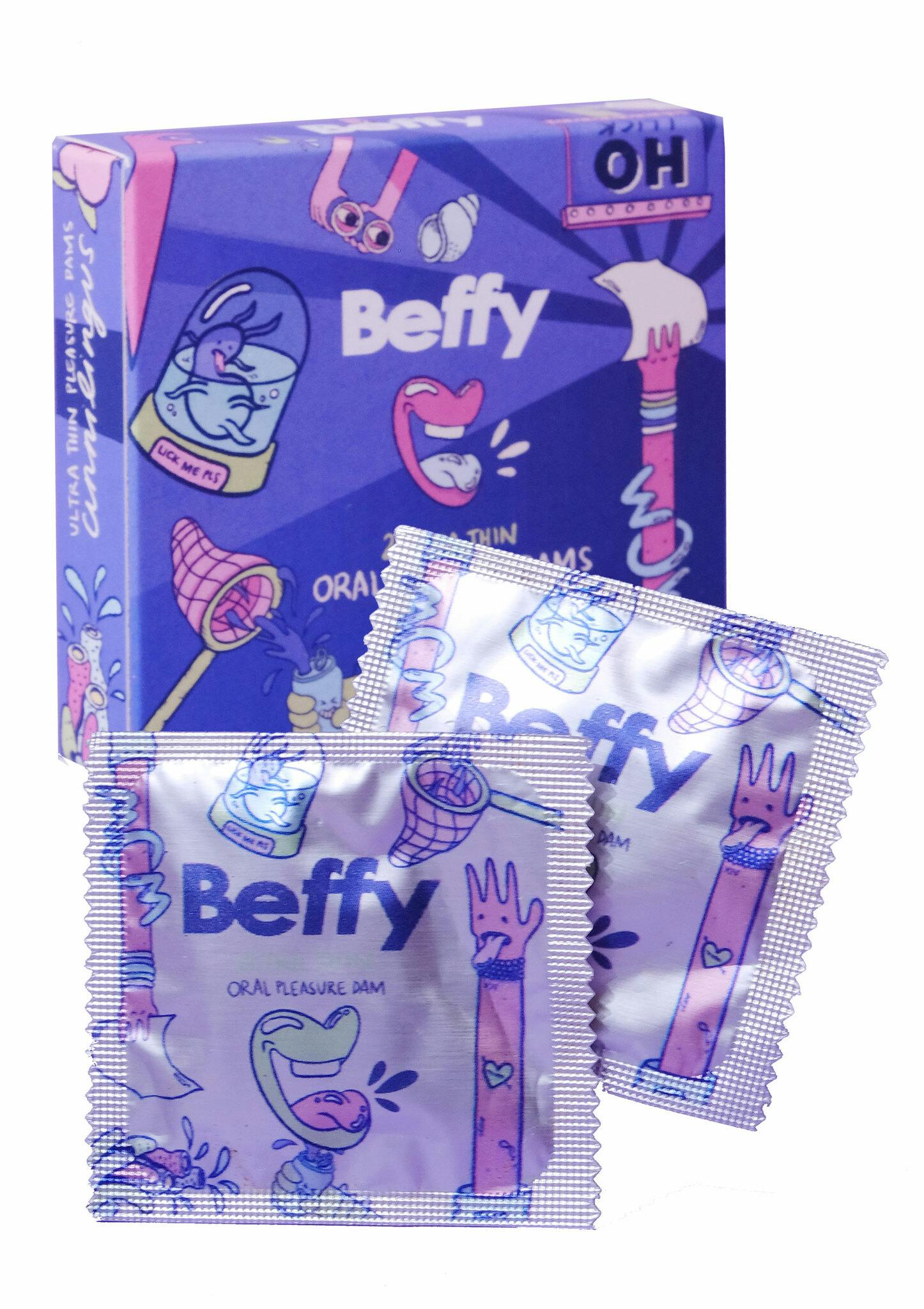 Beffy - Oral pleasure dams, Slicklappar 2-pack